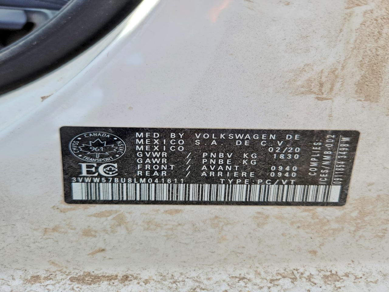 2020 VOLKSWAGEN JETTA