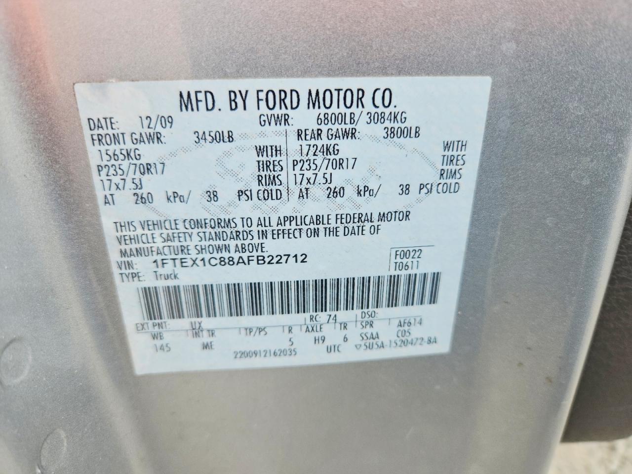 2010 FORD F150