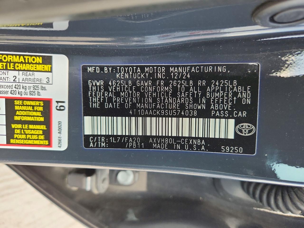 2025 TOYOTA CAMRY