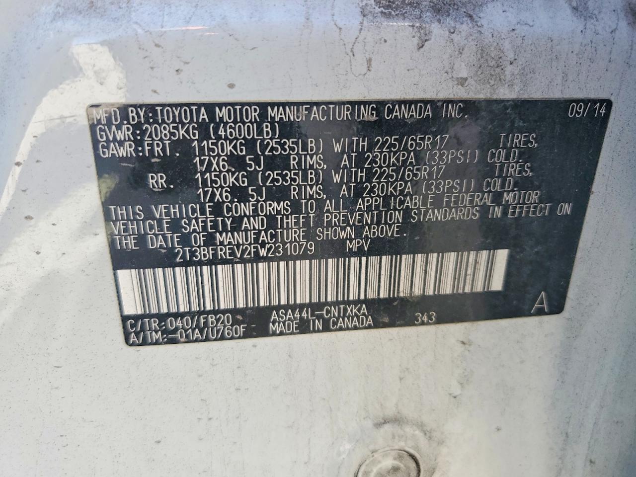 2015 TOYOTA RAV4