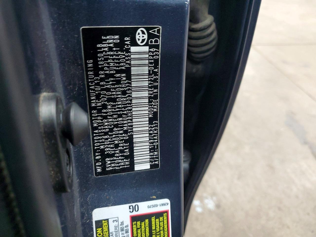 2014 TOYOTA COROLLA