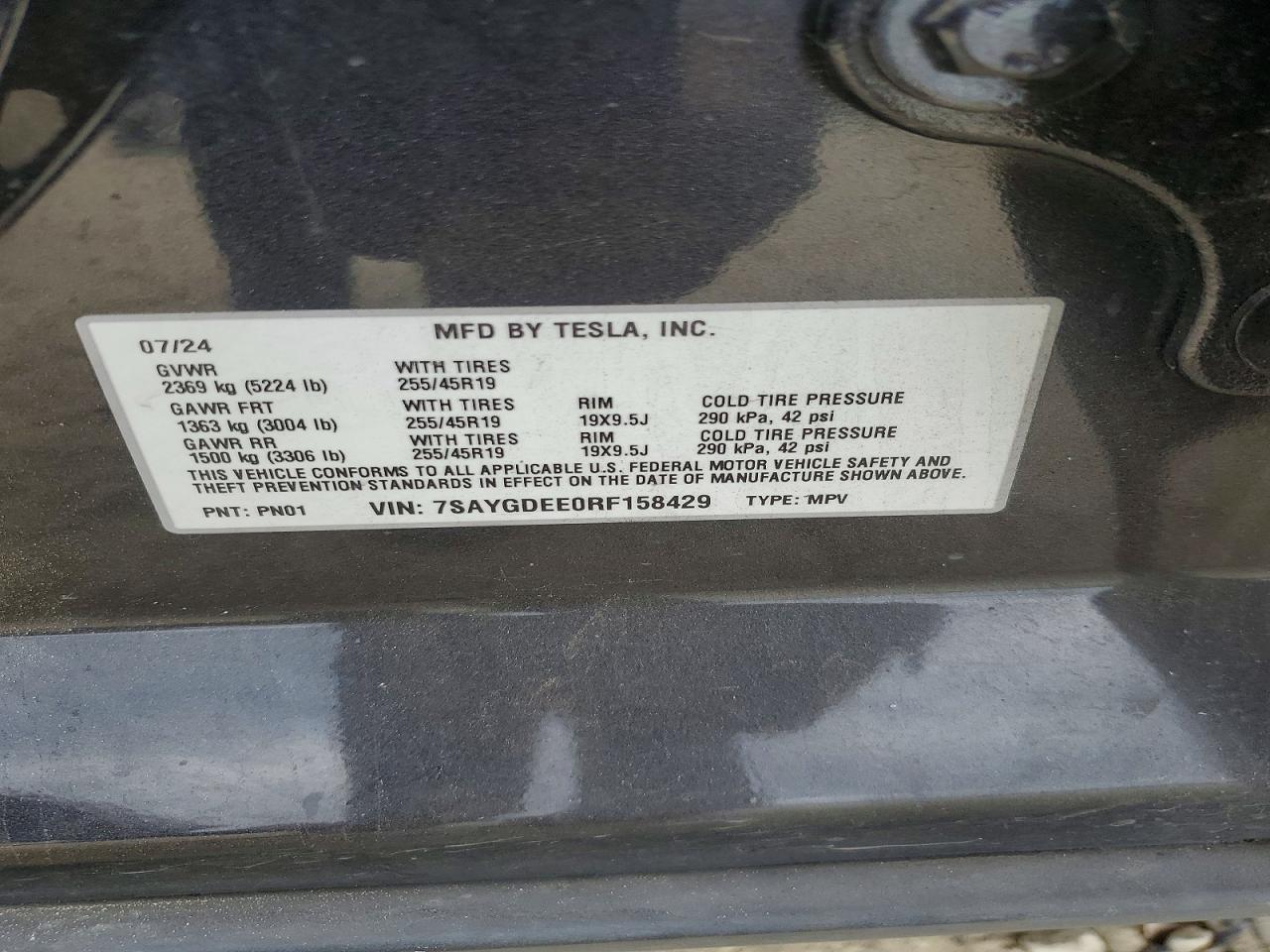 2024 TESLA MODEL Y