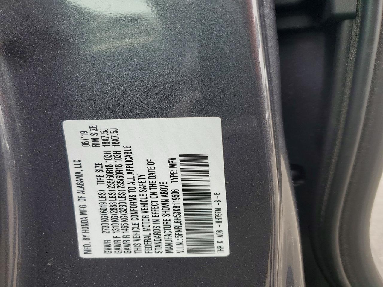 2019 HONDA ODYSSEY
