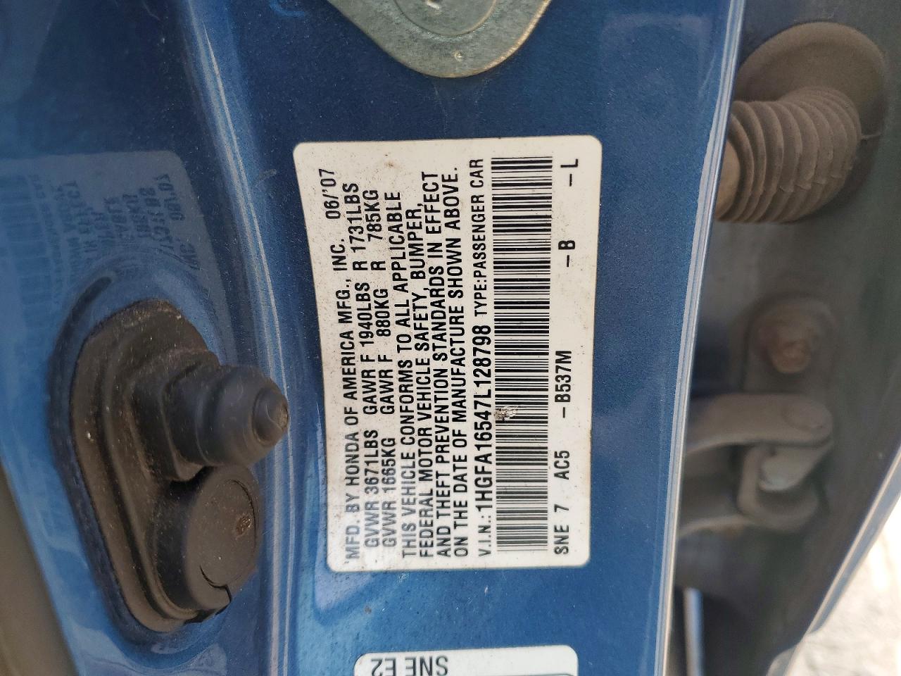 2007 HONDA CIVIC