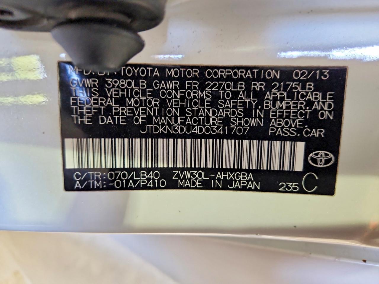2013 TOYOTA PRIUS