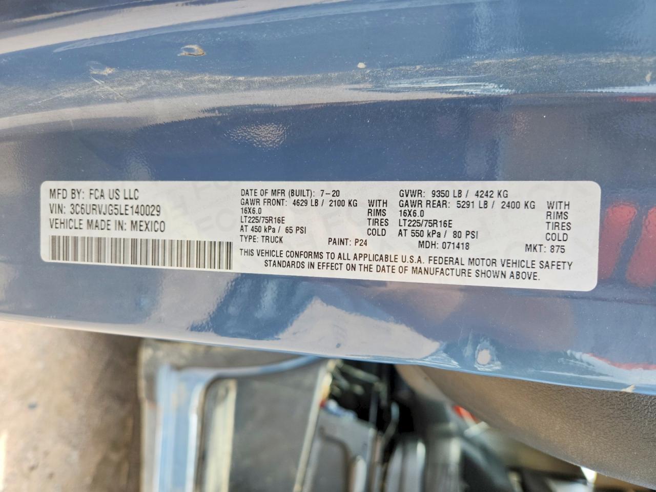 2020 RAM PROMASTER