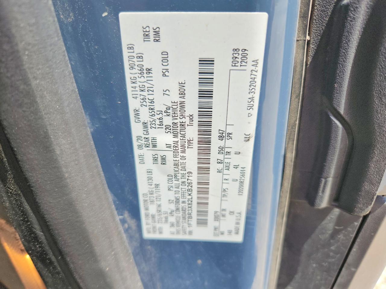 2020 FORD TRANSIT