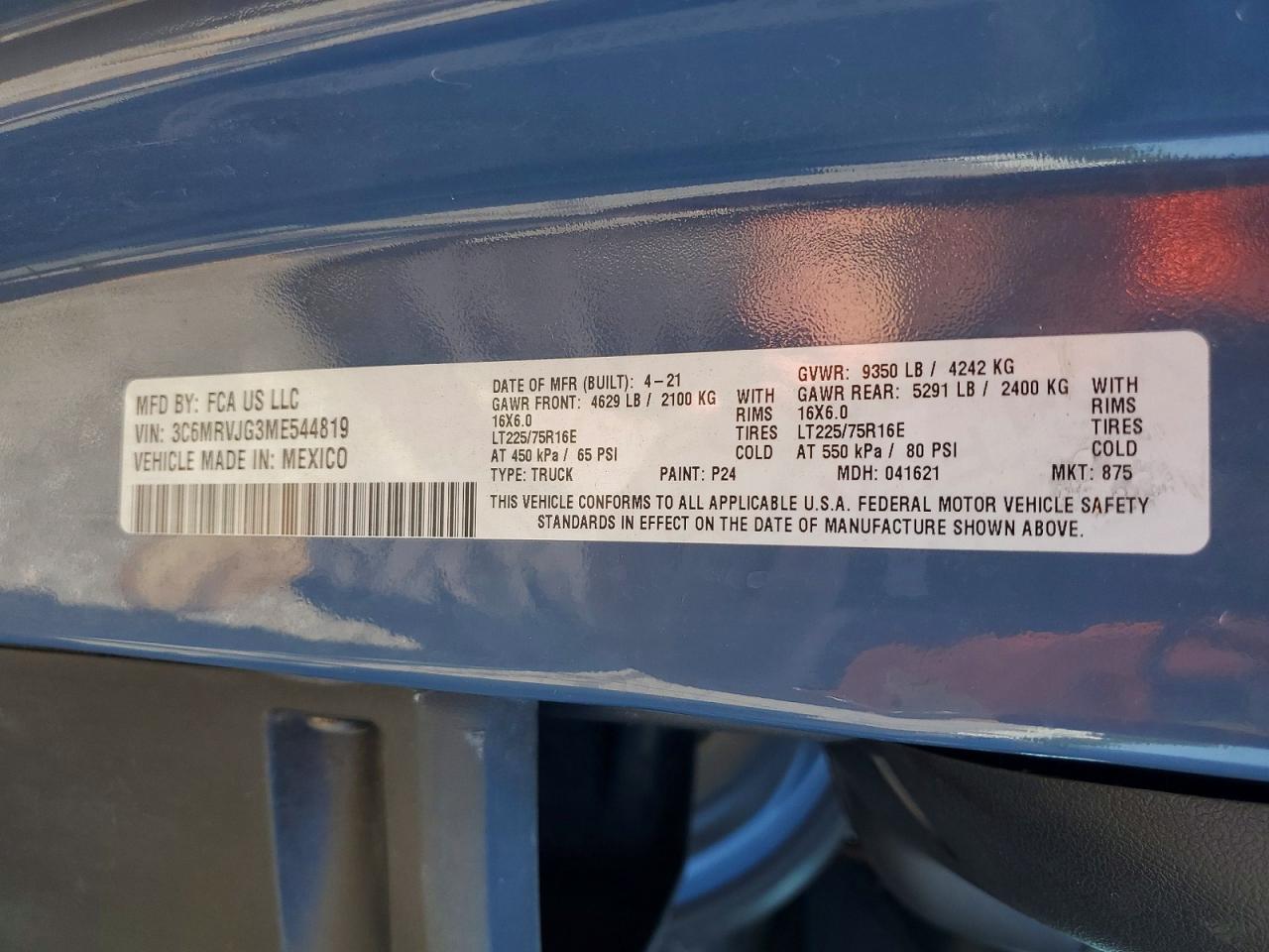 2021 RAM PROMASTER