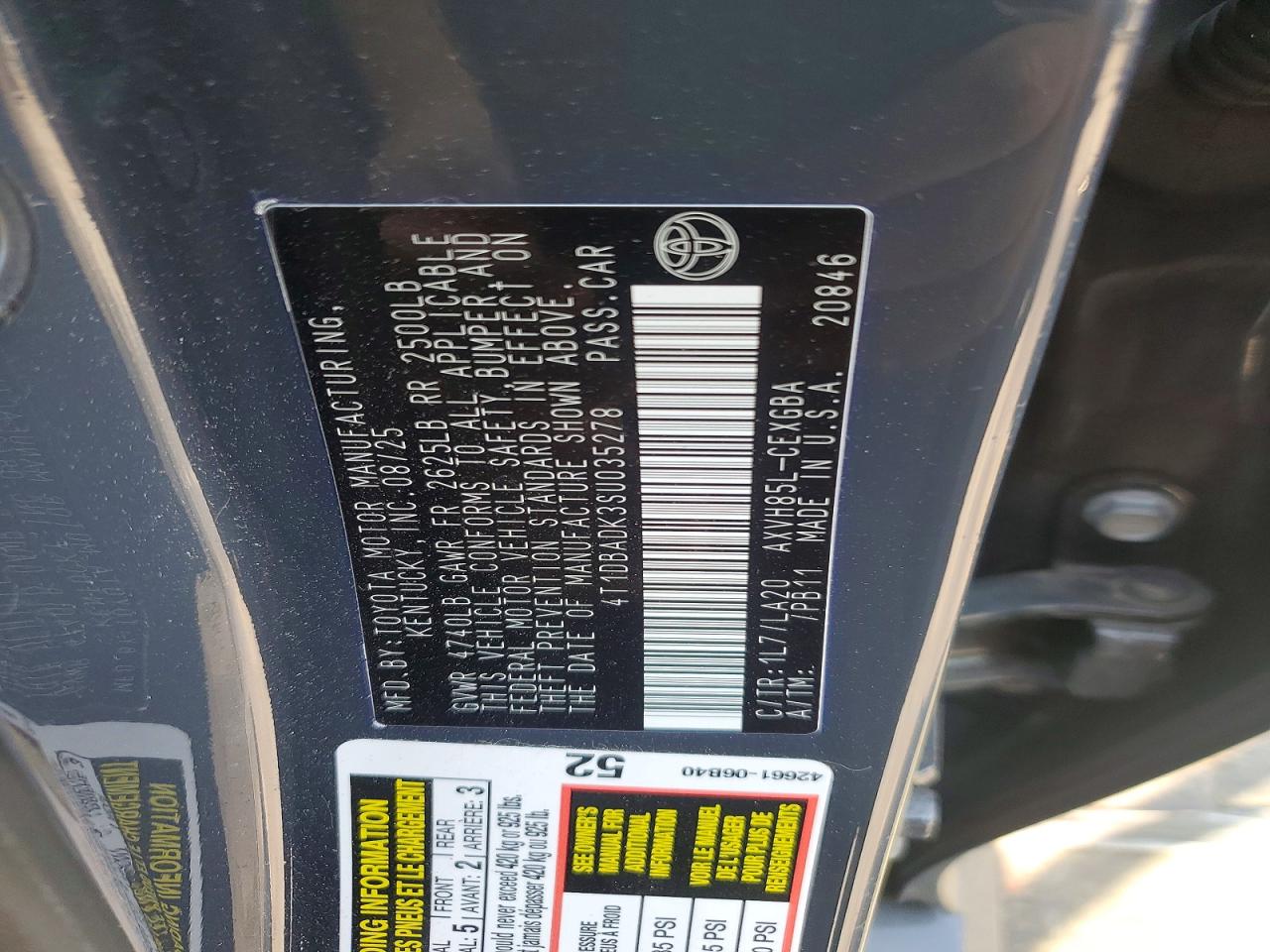 2025 TOYOTA CAMRY