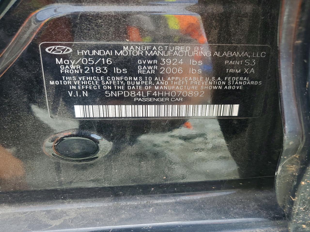 2017 HYUNDAI ELANTRA