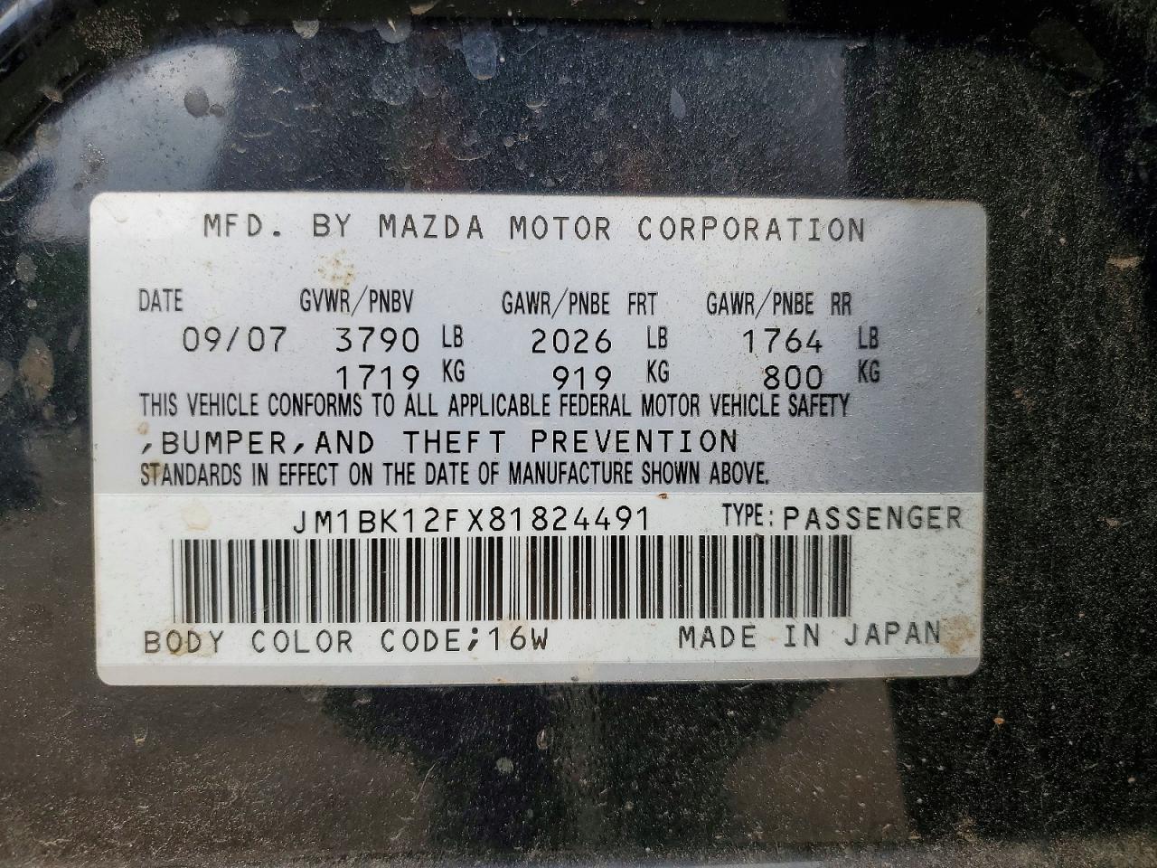 2008 MAZDA 3