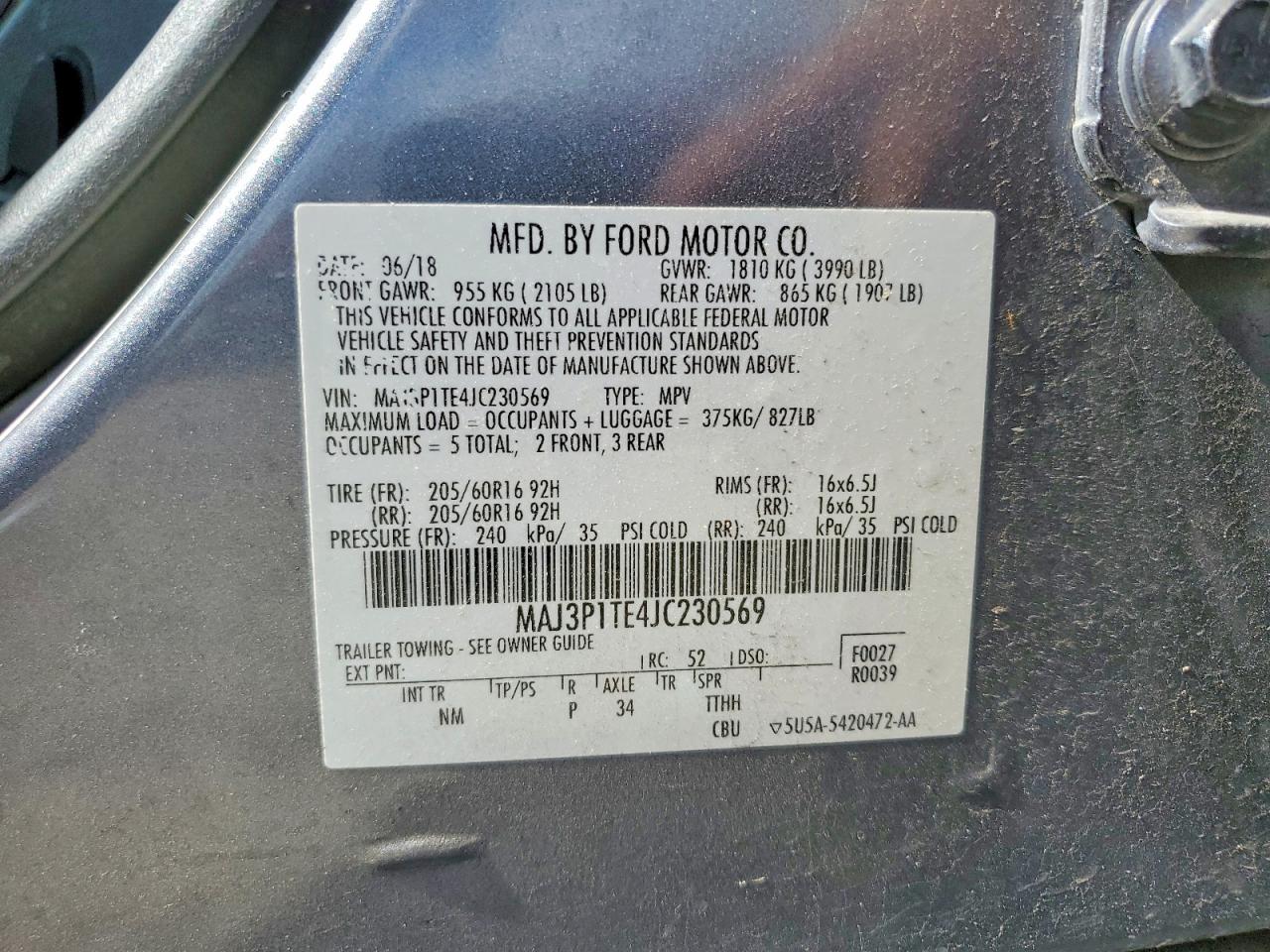 2018 FORD ECOSPORT