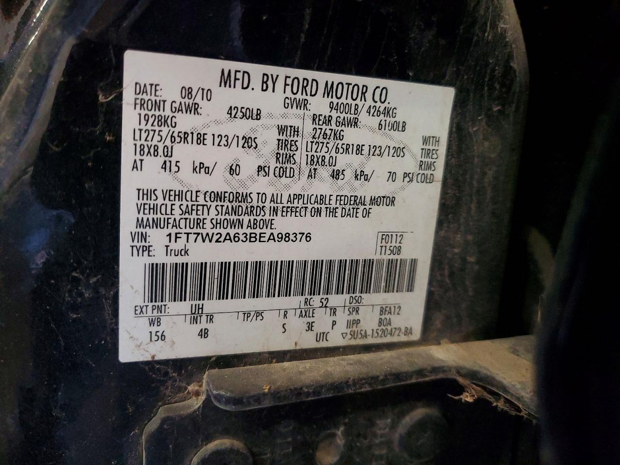 2011 FORD F250