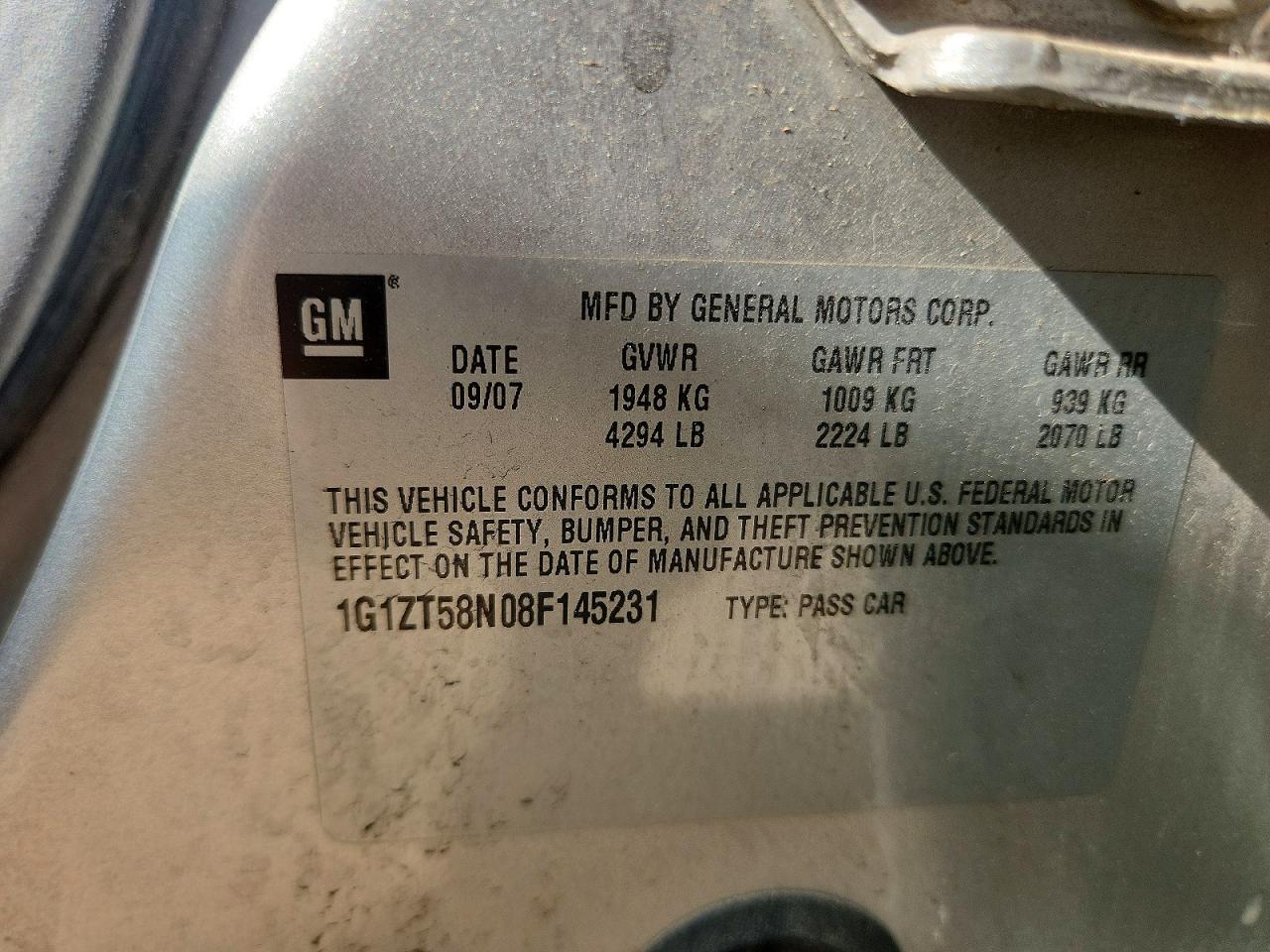 2008 CHEVROLET MALIBU