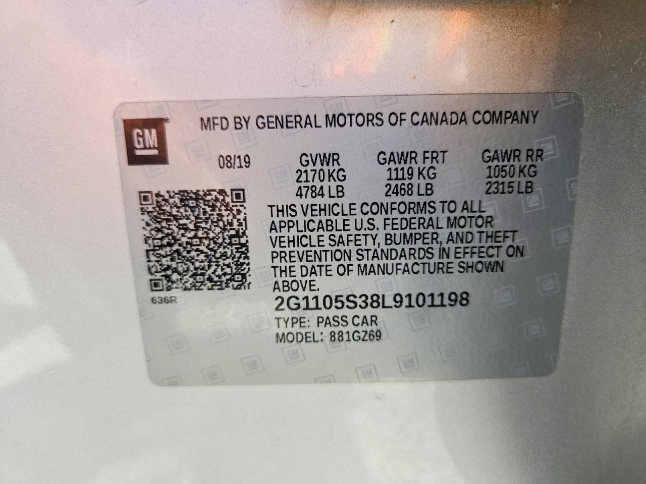 2020 CHEVROLET IMPALA