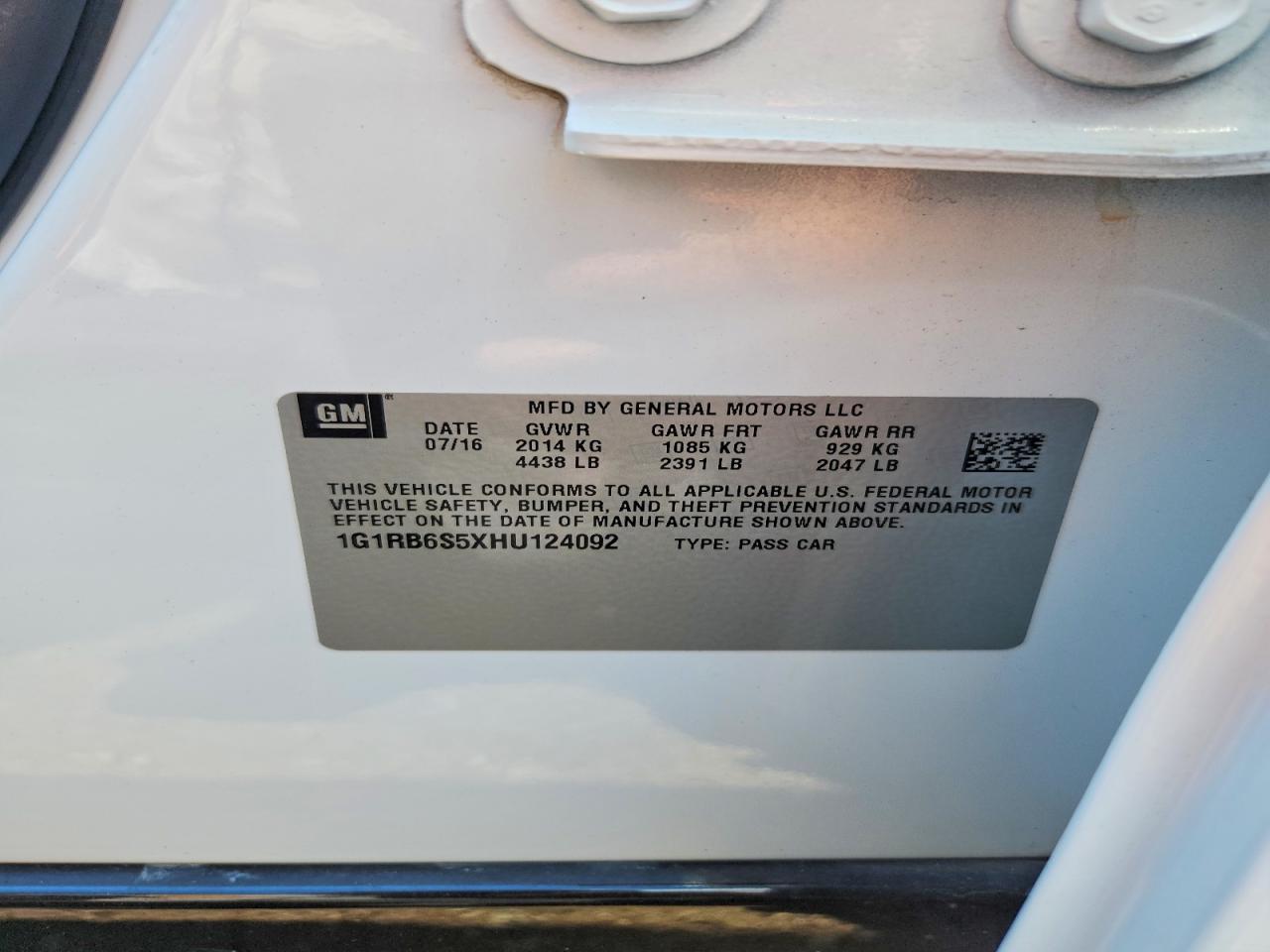 2017 CHEVROLET VOLT
