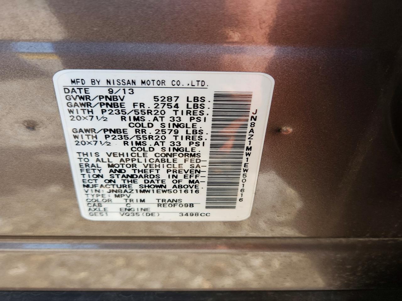 2014 NISSAN MURANO