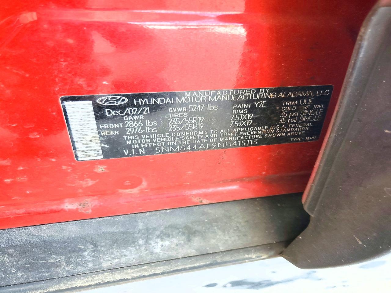 2022 HYUNDAI SANTA FE