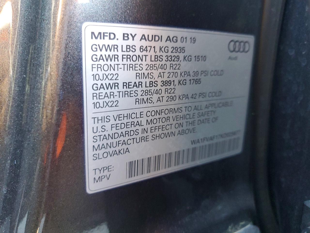2019 AUDI Q8