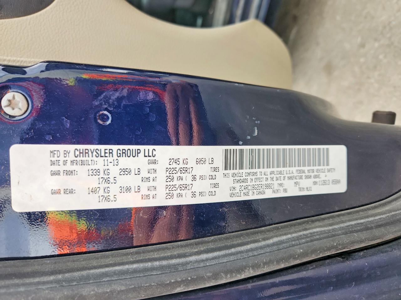 2014 CHRYSLER MINIVAN