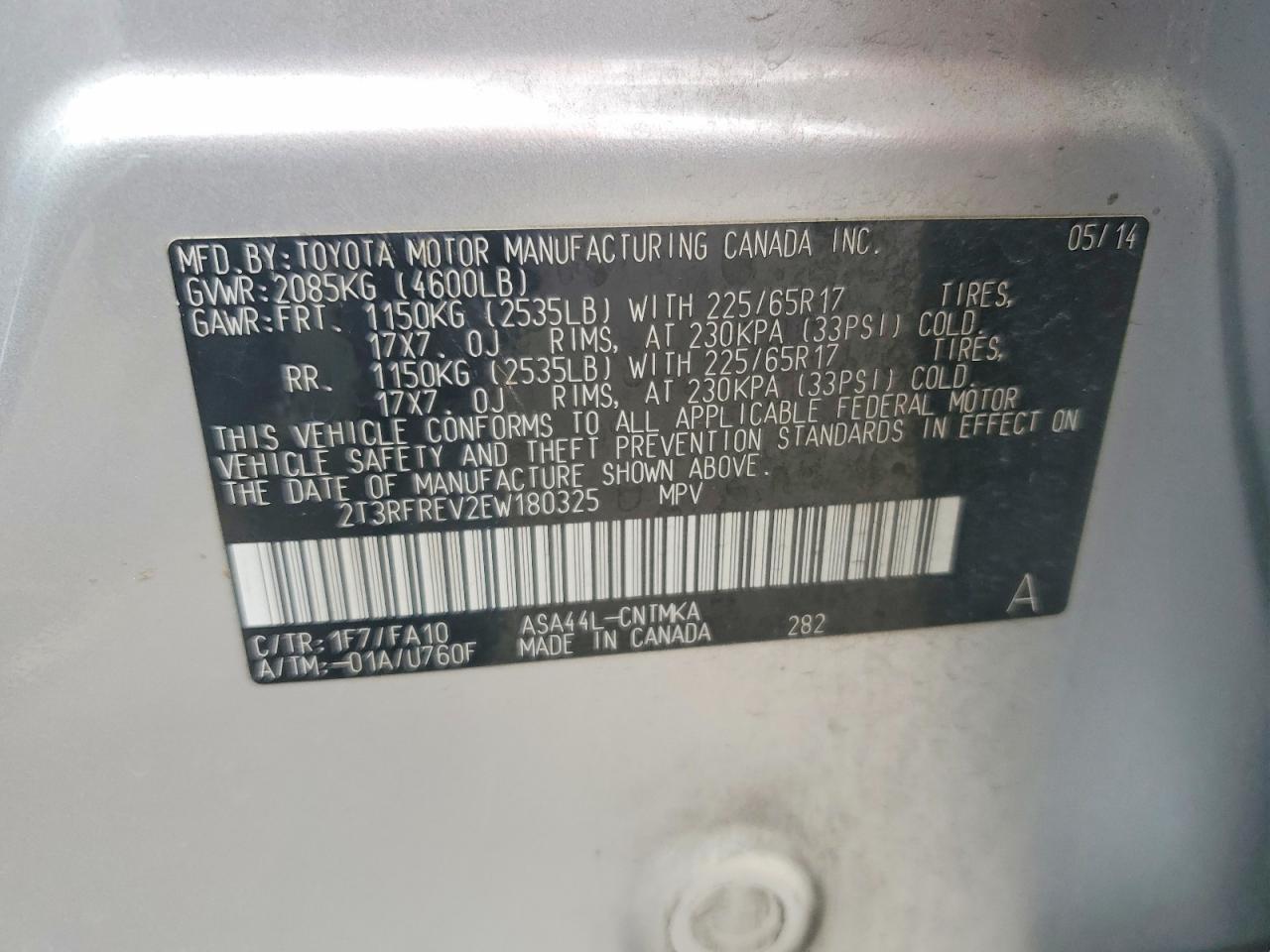 2014 TOYOTA RAV4