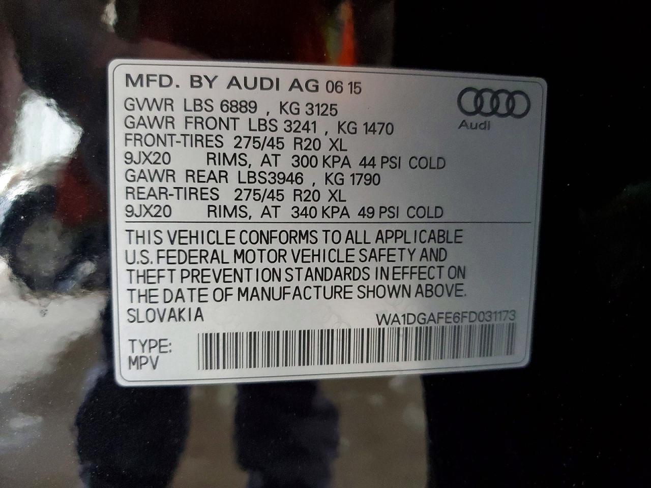 2015 AUDI Q7
