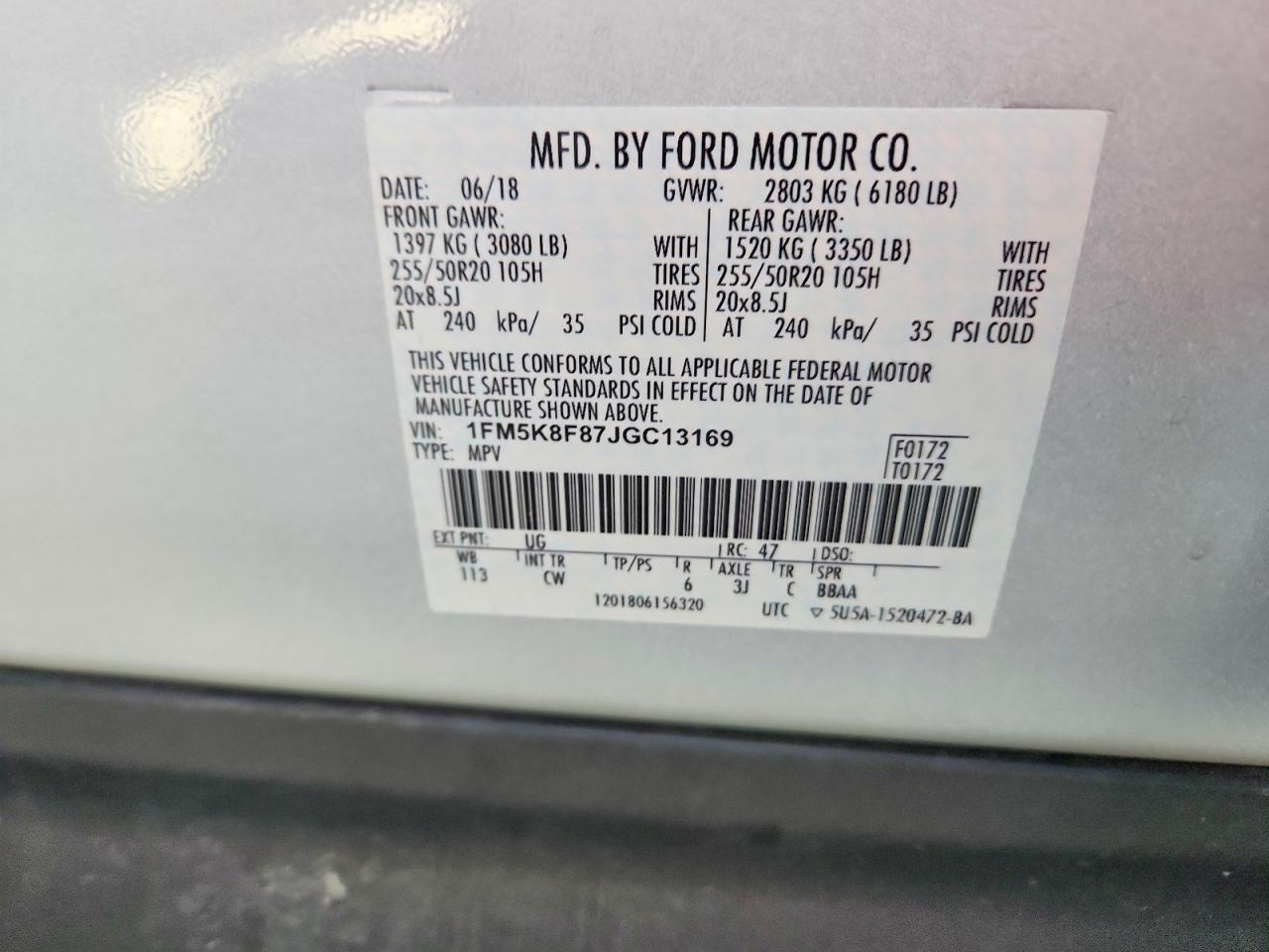 2018 FORD EXPLORER