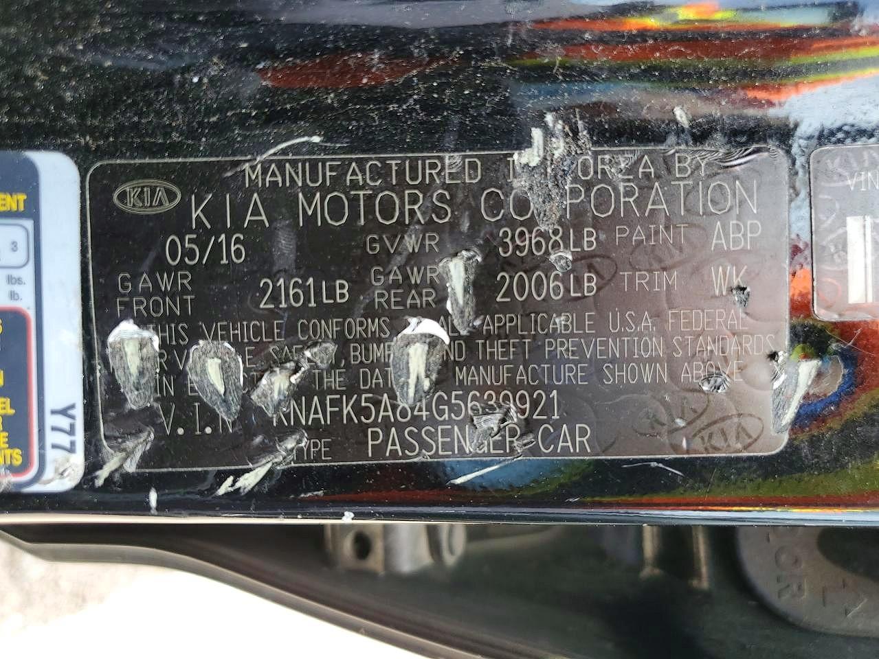2016 KIA FORTE