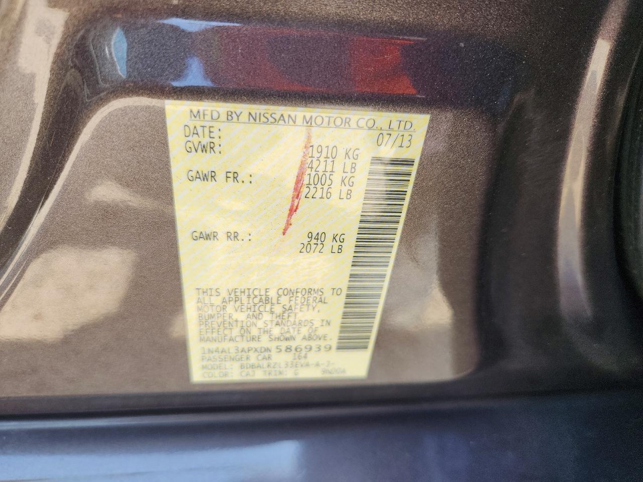 2013 NISSAN ALTIMA
