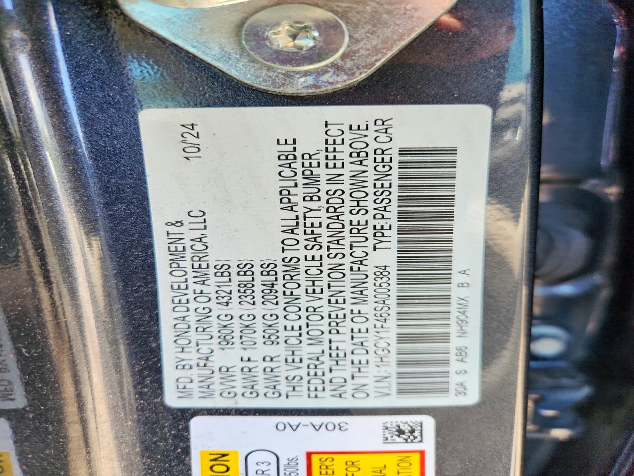 2025 HONDA ACCORD