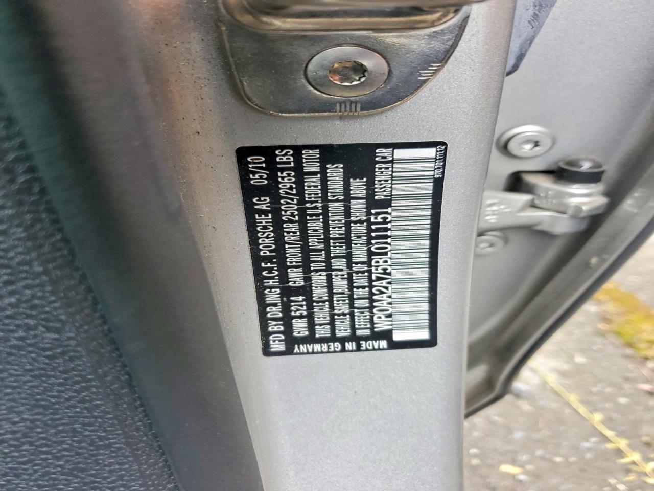 2011 PORSCHE PANAMERA