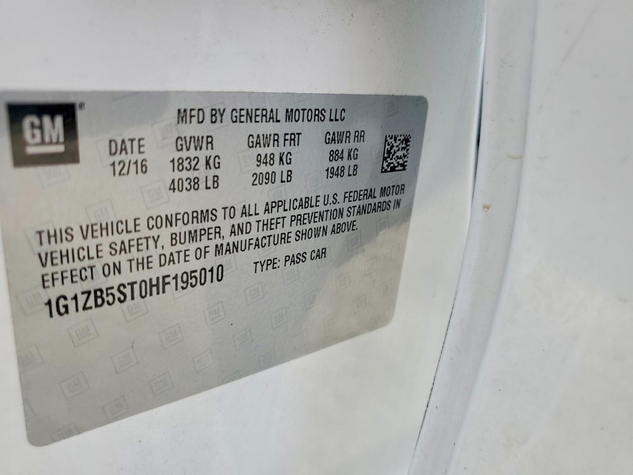 2017 CHEVROLET MALIBU LS