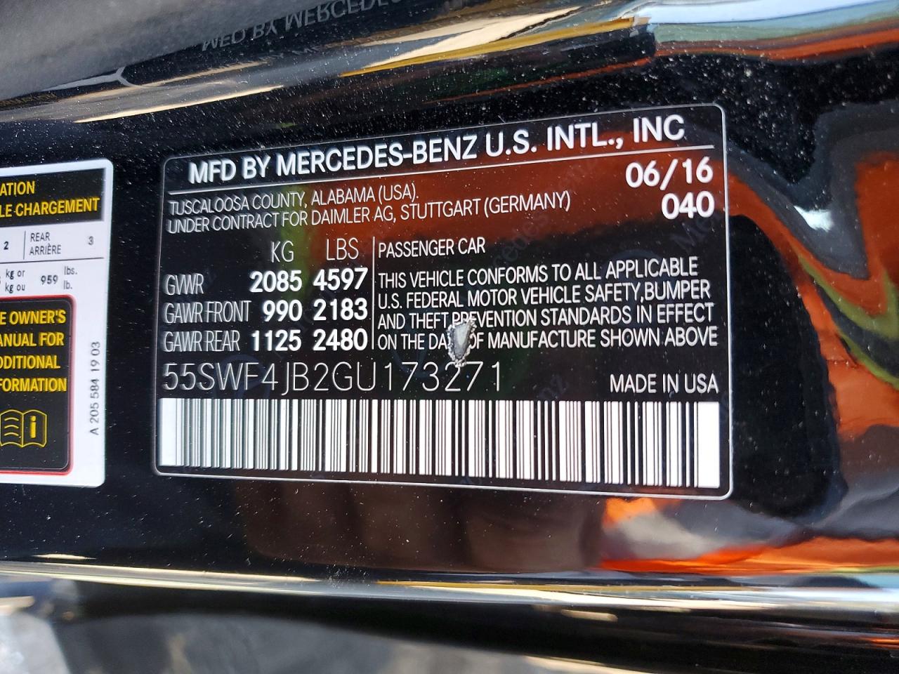 2016 MERCEDES-BENZ C-CLASS