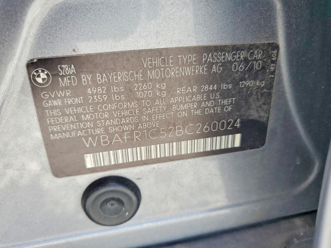 2011 BMW 5 SERIES
