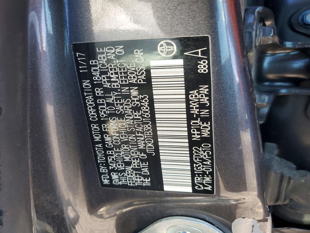 2018 TOYOTA PRIUS