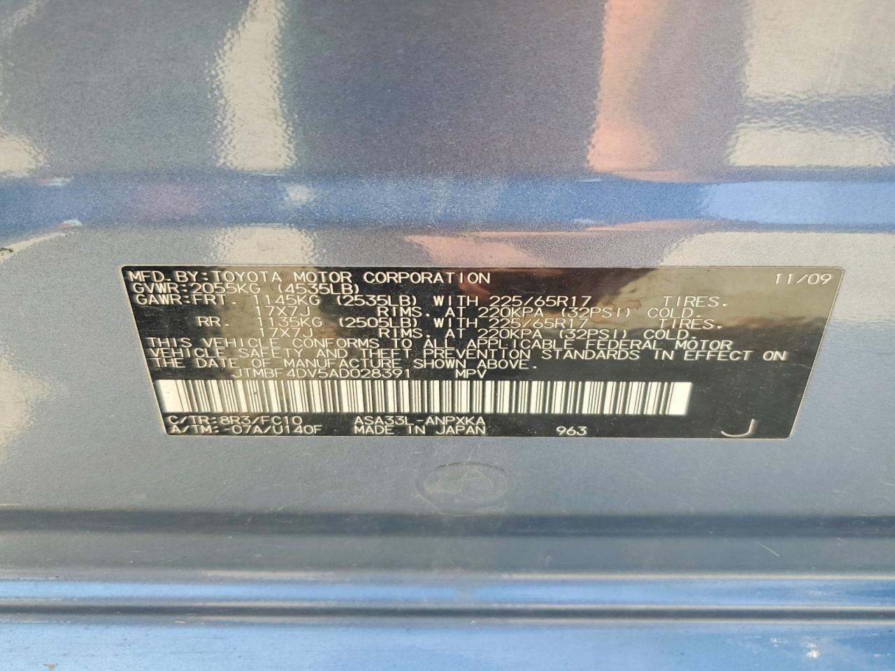 2010 TOYOTA RAV4