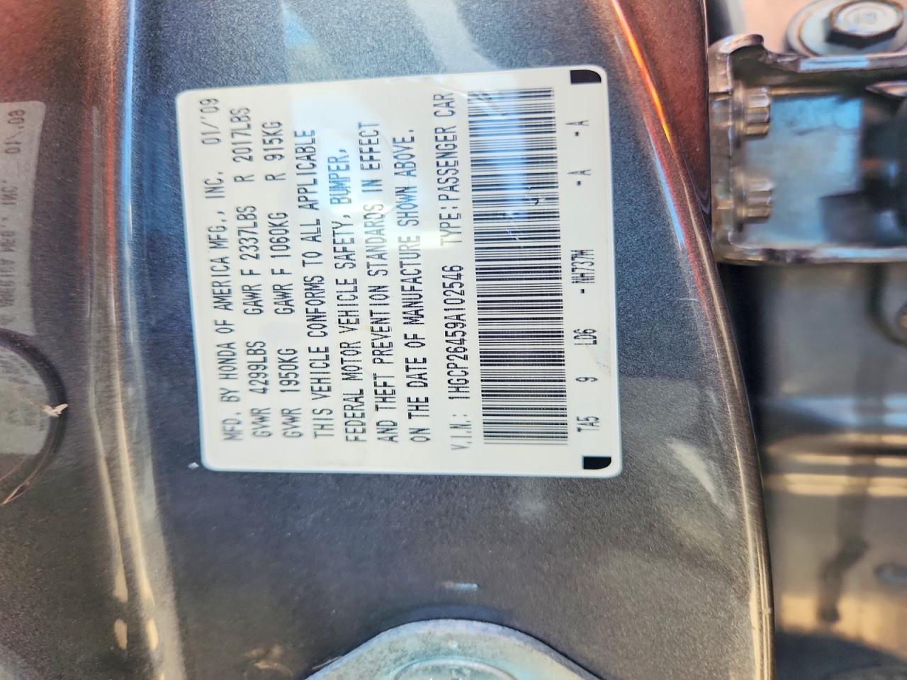 2009 HONDA ACCORD