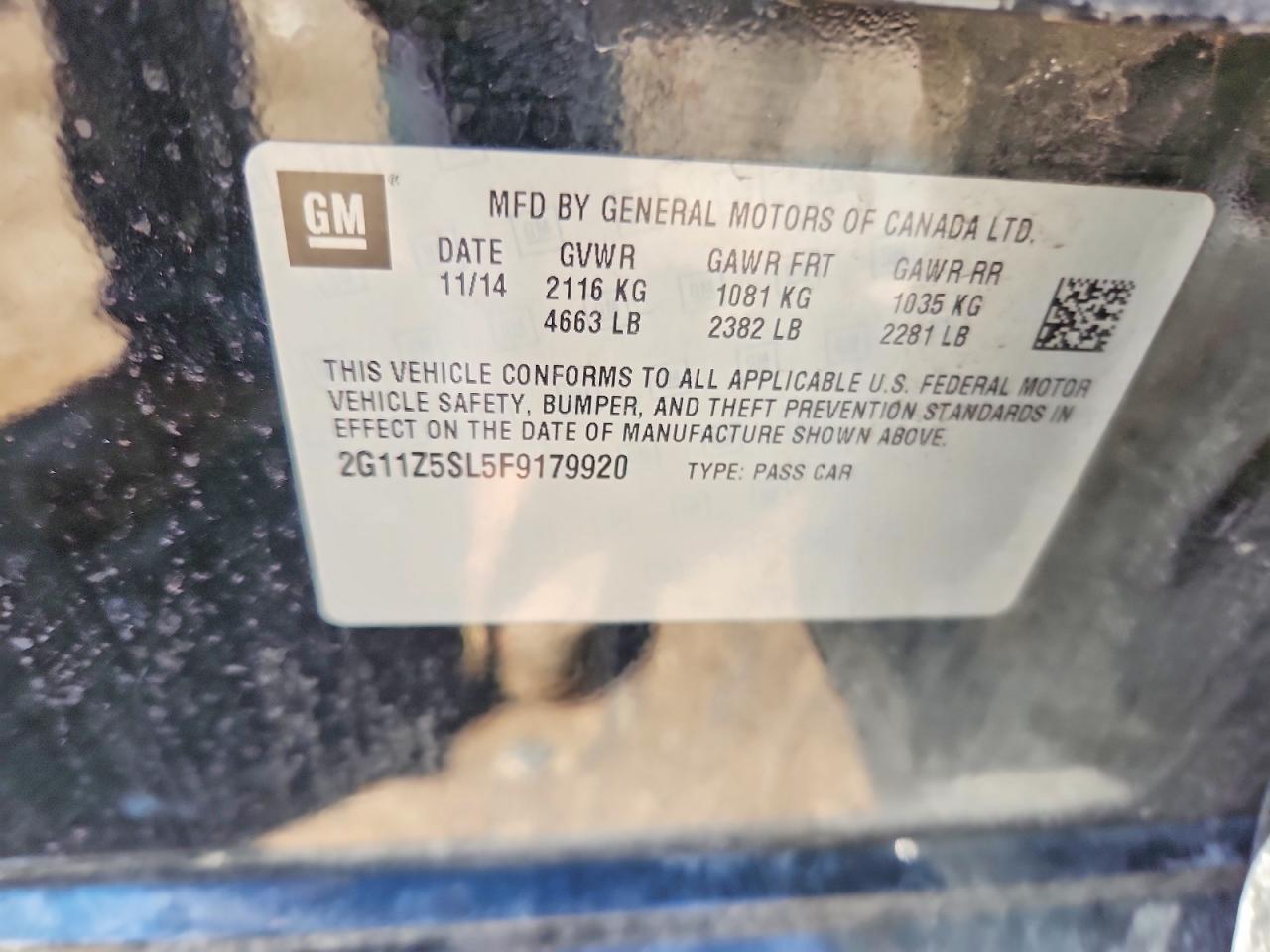 2015 CHEVROLET IMPALA