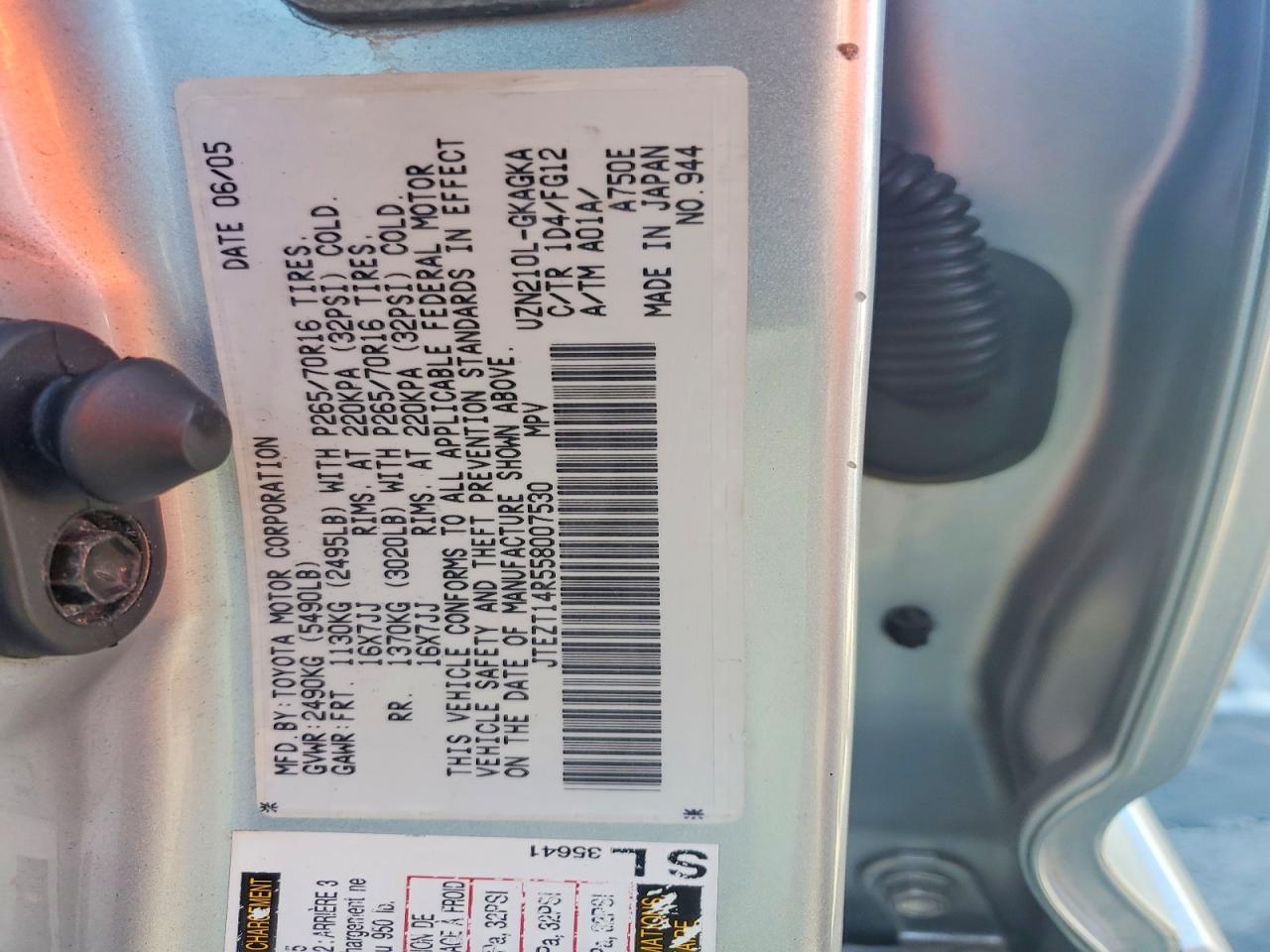 2005 TOYOTA 4RUNNER