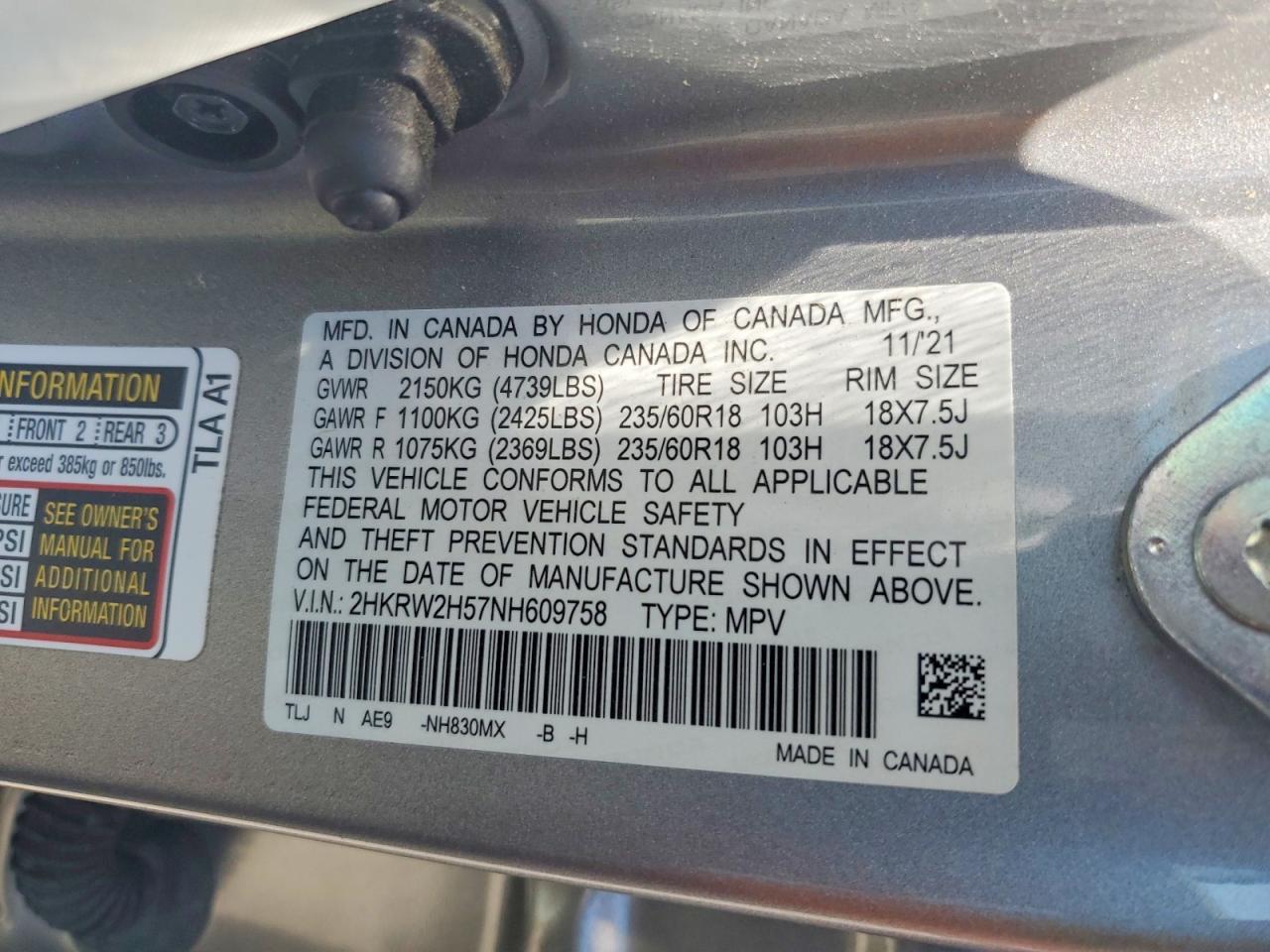 2022 HONDA CRV