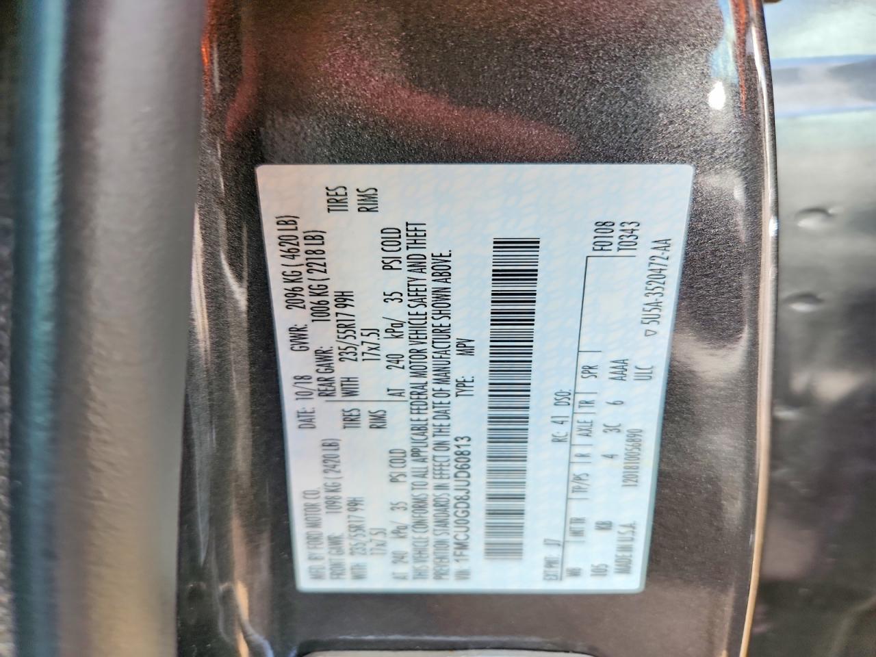 2018 FORD ESCAPE
