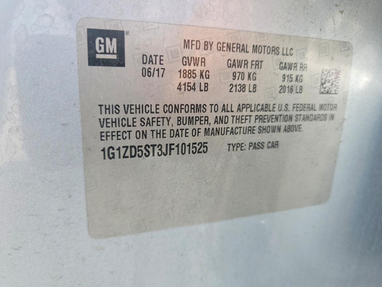2018 CHEVROLET MALIBU