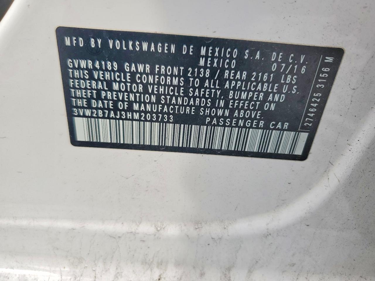 2017 VOLKSWAGEN JETTA
