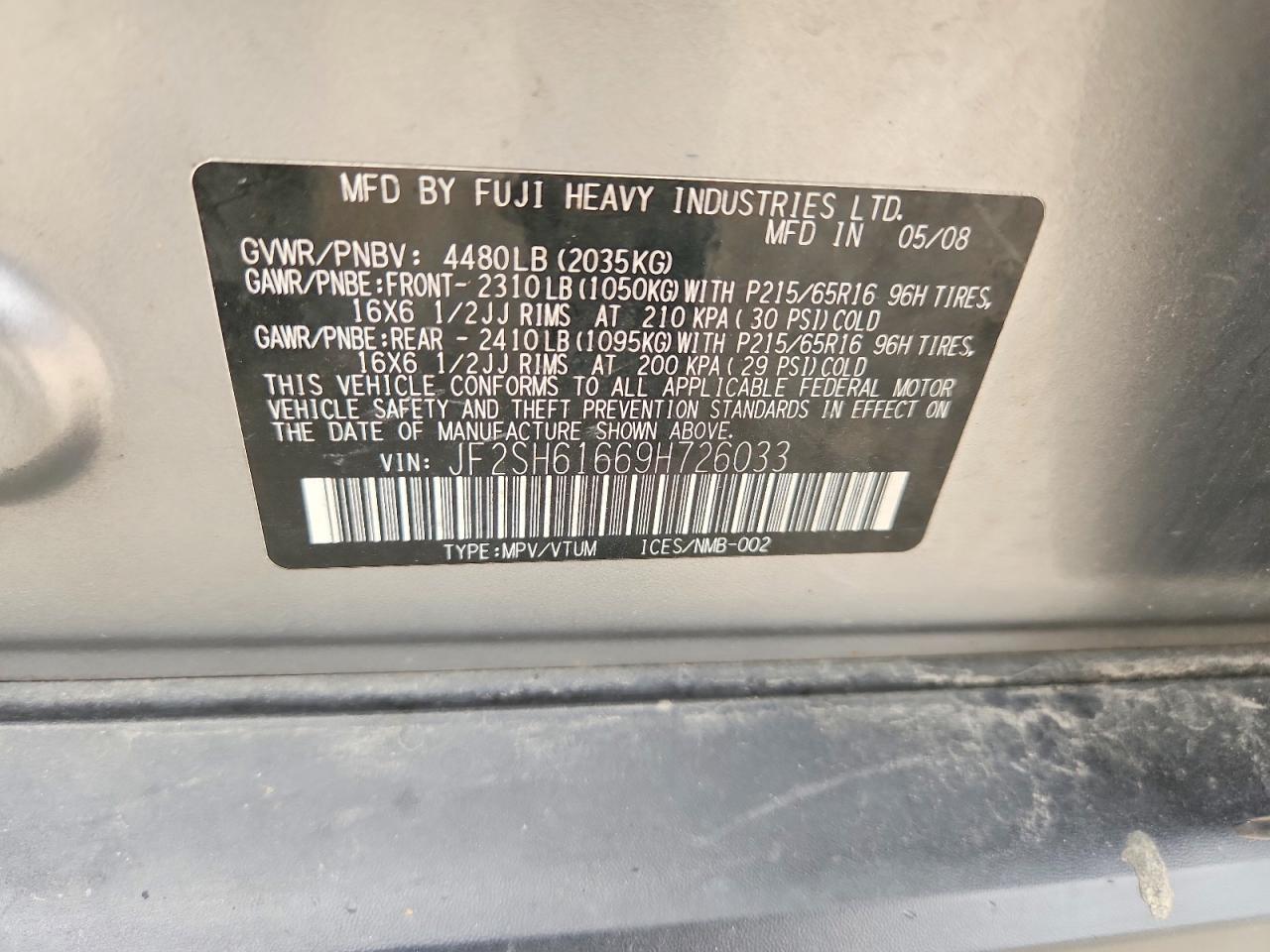 2009 SUBARU FORESTER