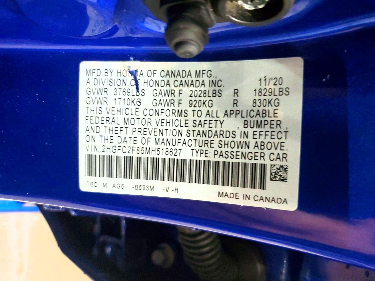 2021 HONDA CIVIC