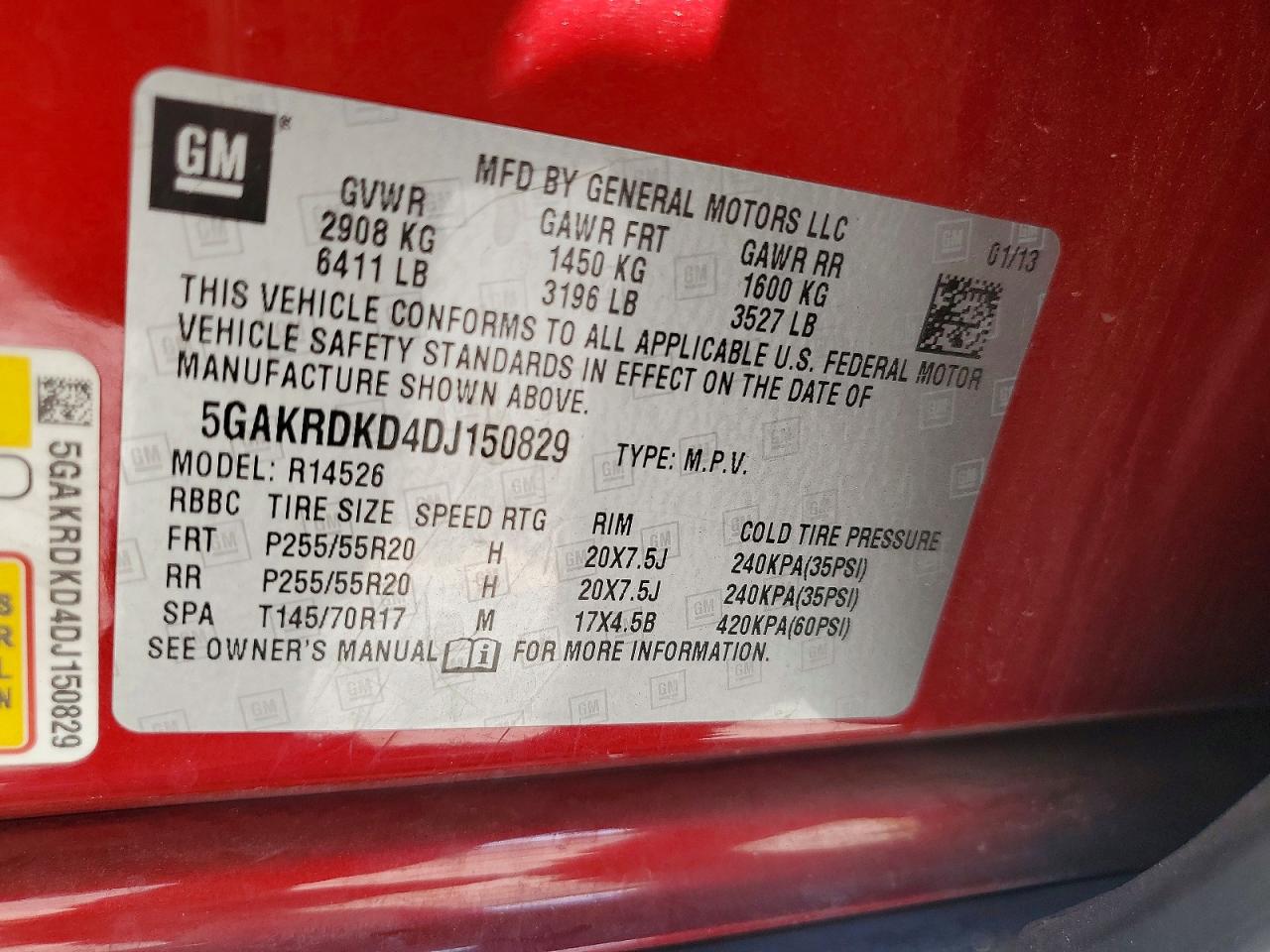 2013 BUICK ENCLAVE