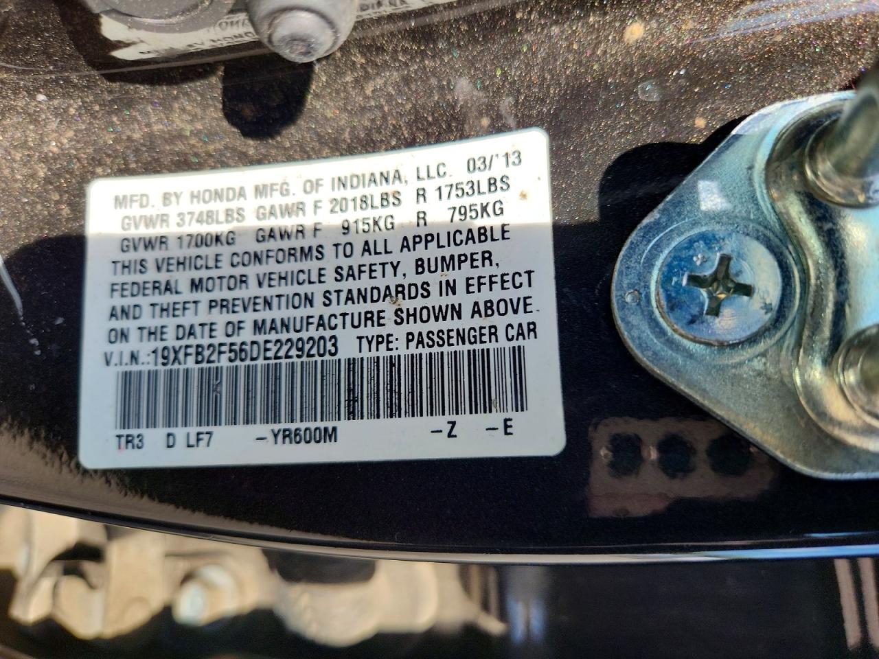 2013 HONDA CIVIC
