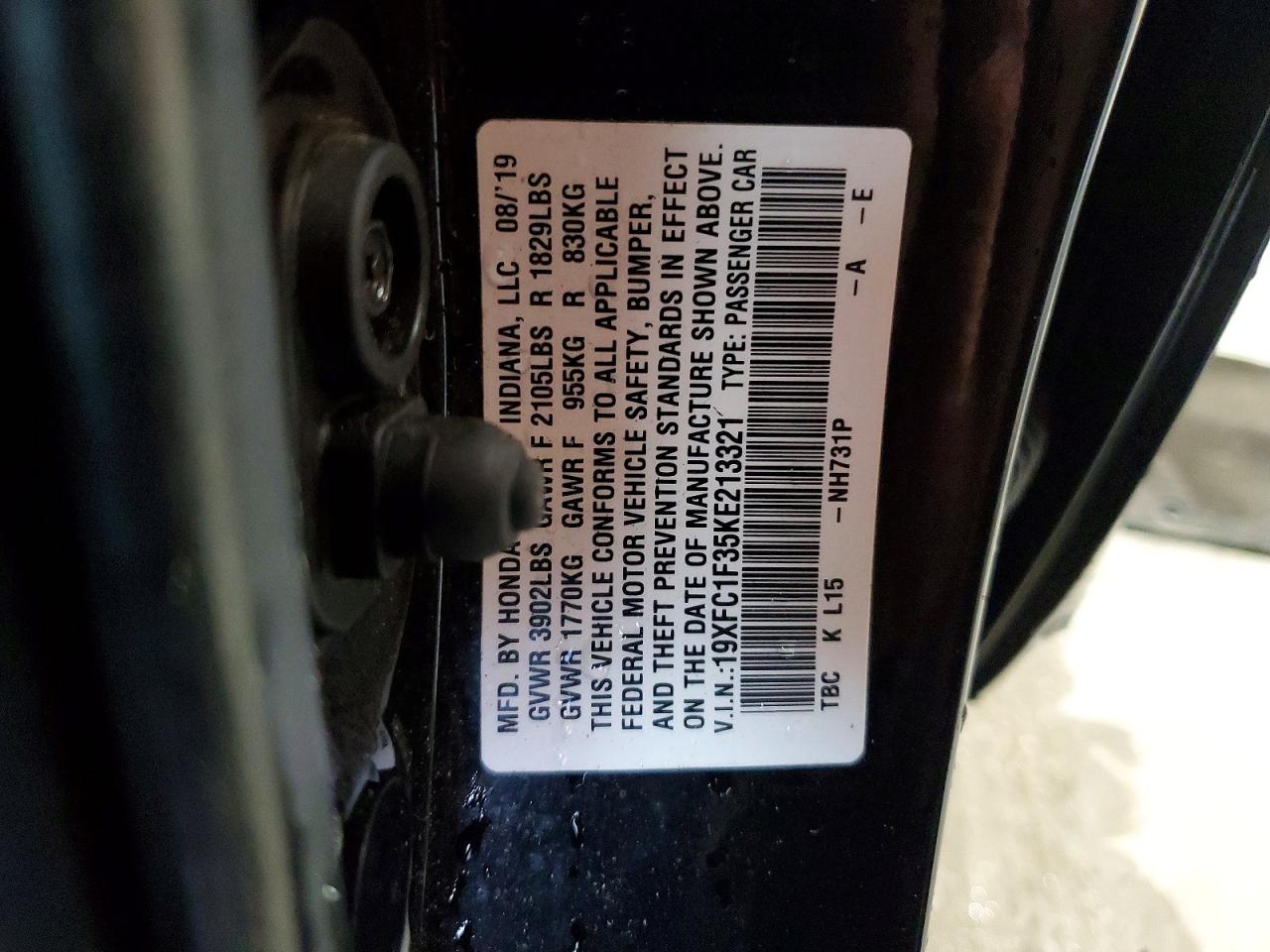 2019 HONDA CIVIC