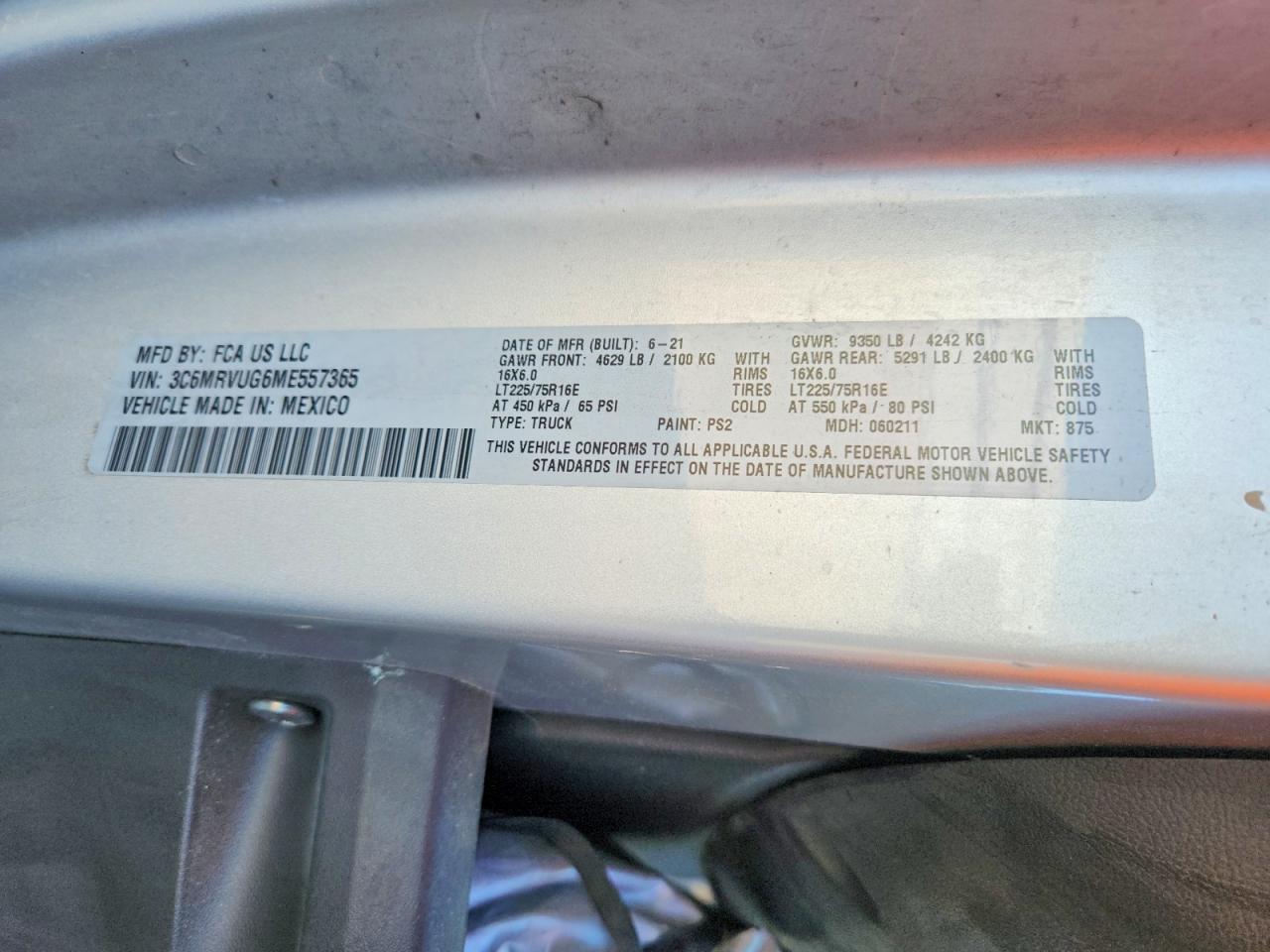 2021 RAM PROMASTER