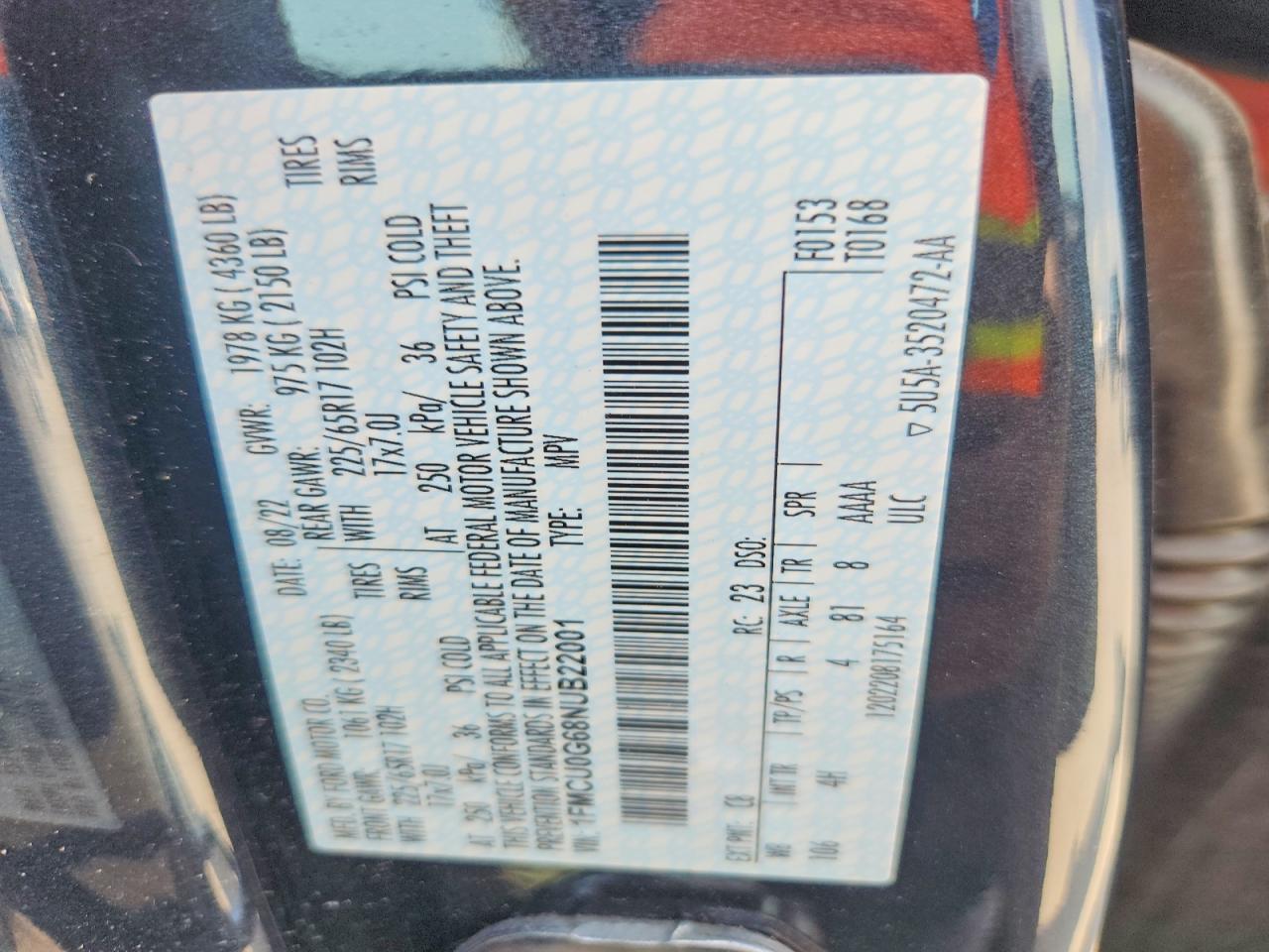 2022 FORD ESCAPE